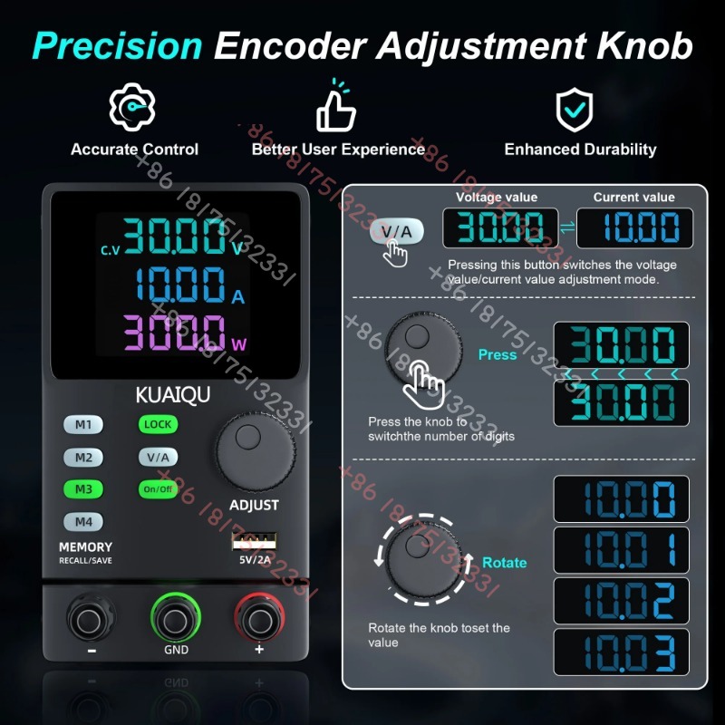 KUAIQU 300V 1A 조정 가능한 DC 전원 공급 - Switching Dc Power Supply 300V 1A 리뷰 및 가격