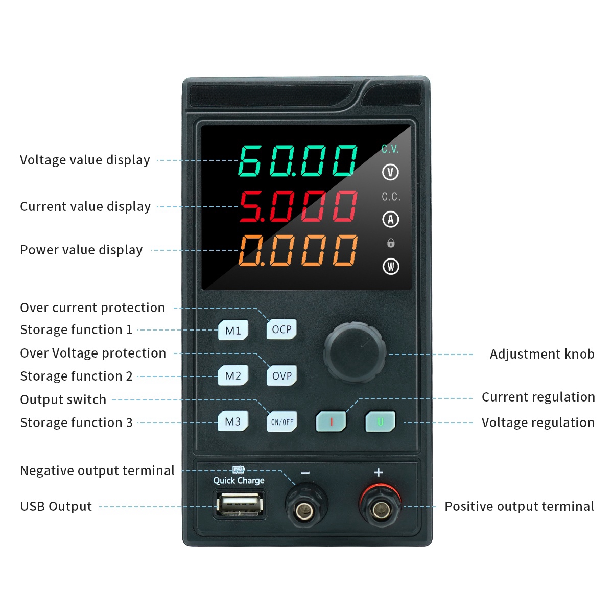MYAMI 모바일 수리용 조정 가능한 벤치 프로그래밍  - Programmable Dc Power Supply 60V 10A 리뷰 및 가격